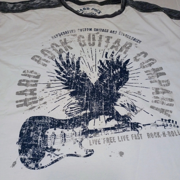 Hard Rock Guitar Company Other - Hard Rock Cafe White and Blue Graphic Tee